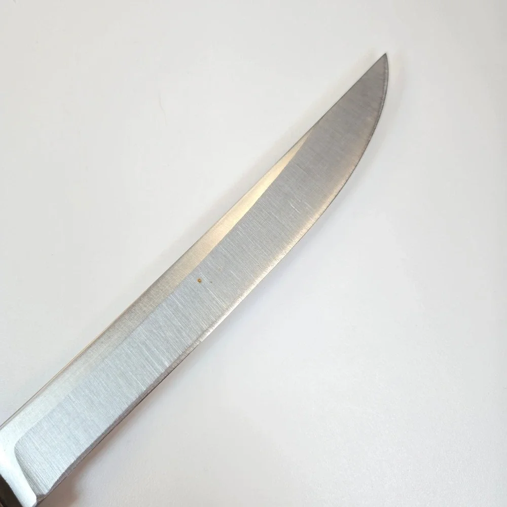 Vintage Chicago Cutlery 61S Boning Knife Vintage Walnut Handle Brass Rivets USA